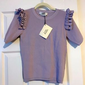 NWT Love Bonito Half Sleeve/Short Sleeve Ruffle Sweater